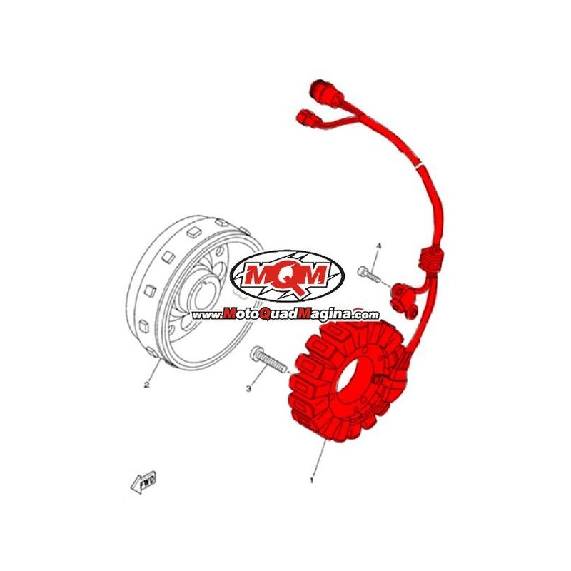 Stator Für Yamaha Rhino 700 Stator & Gasket For Yamaha Rhino 700 YXR700F 4X4 Fi Special Yamaha ATV Stator Magneto